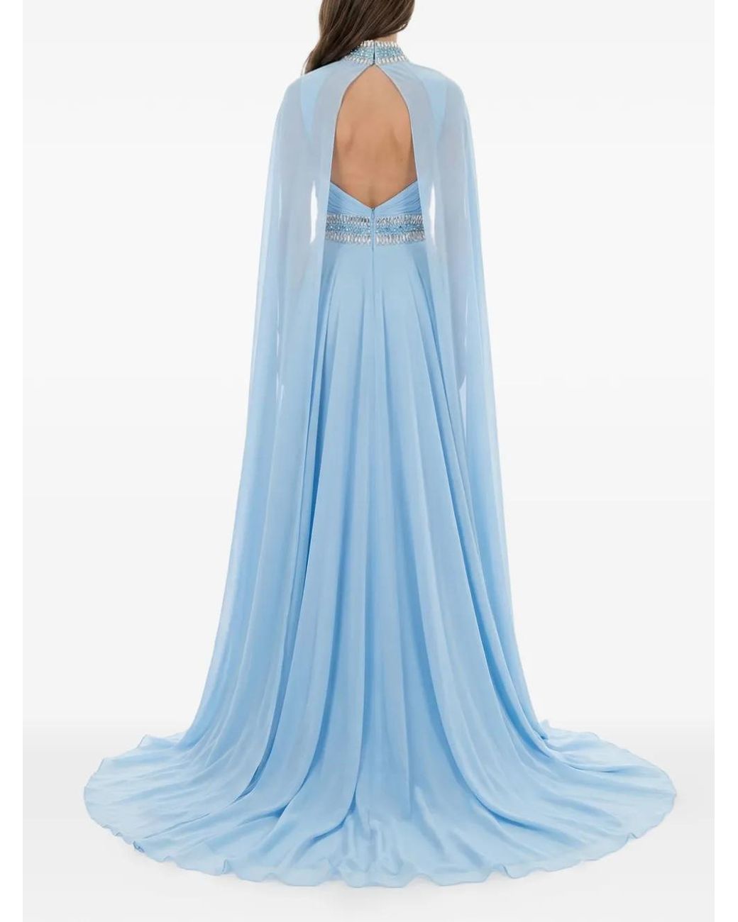 Gatti Nolli by Marwan Blue Embellished Maxi Dress