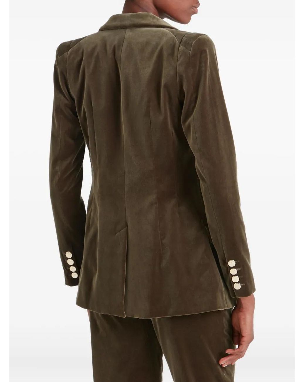 Temperley London Green Velvet Single-Button Jacket