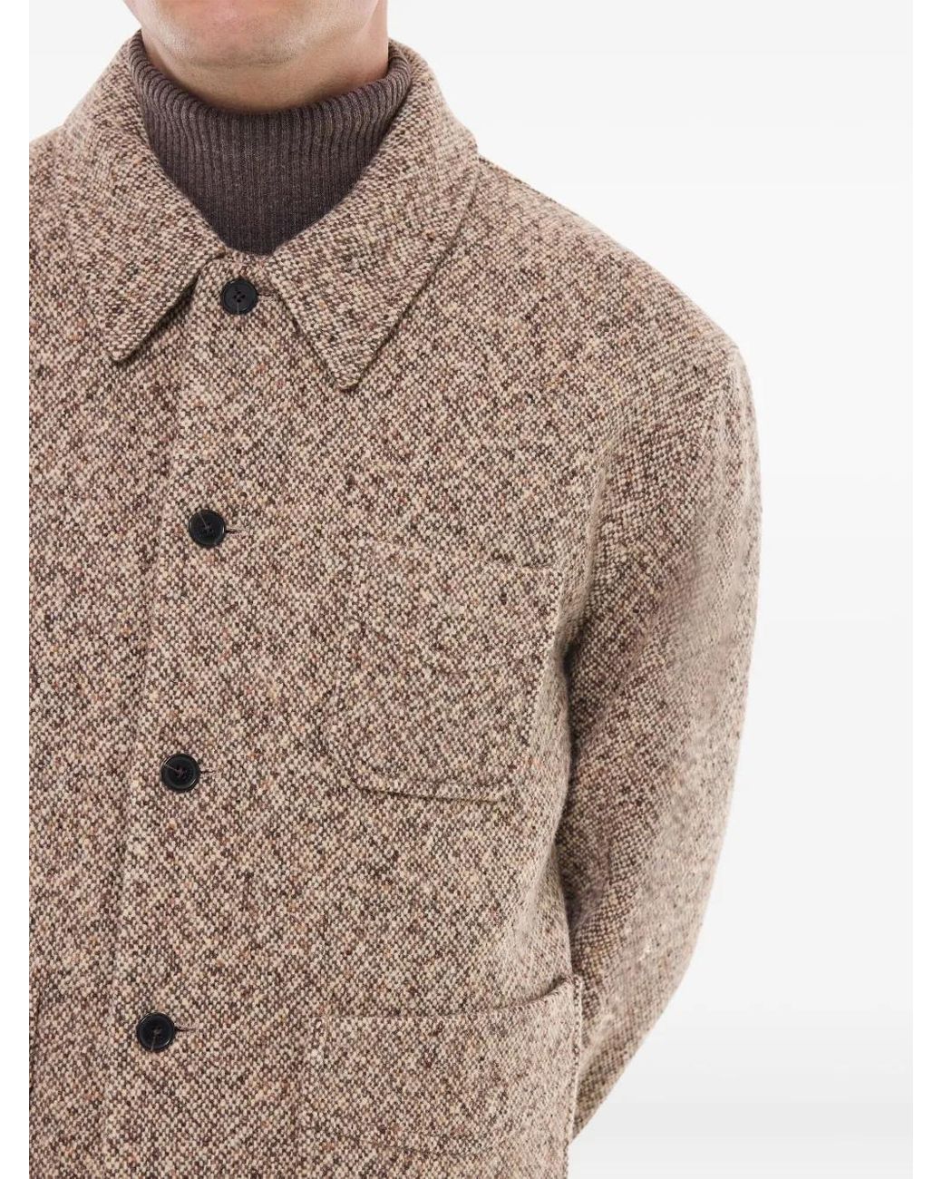 Fursac Brown Tweed-Pocket Jacket for men