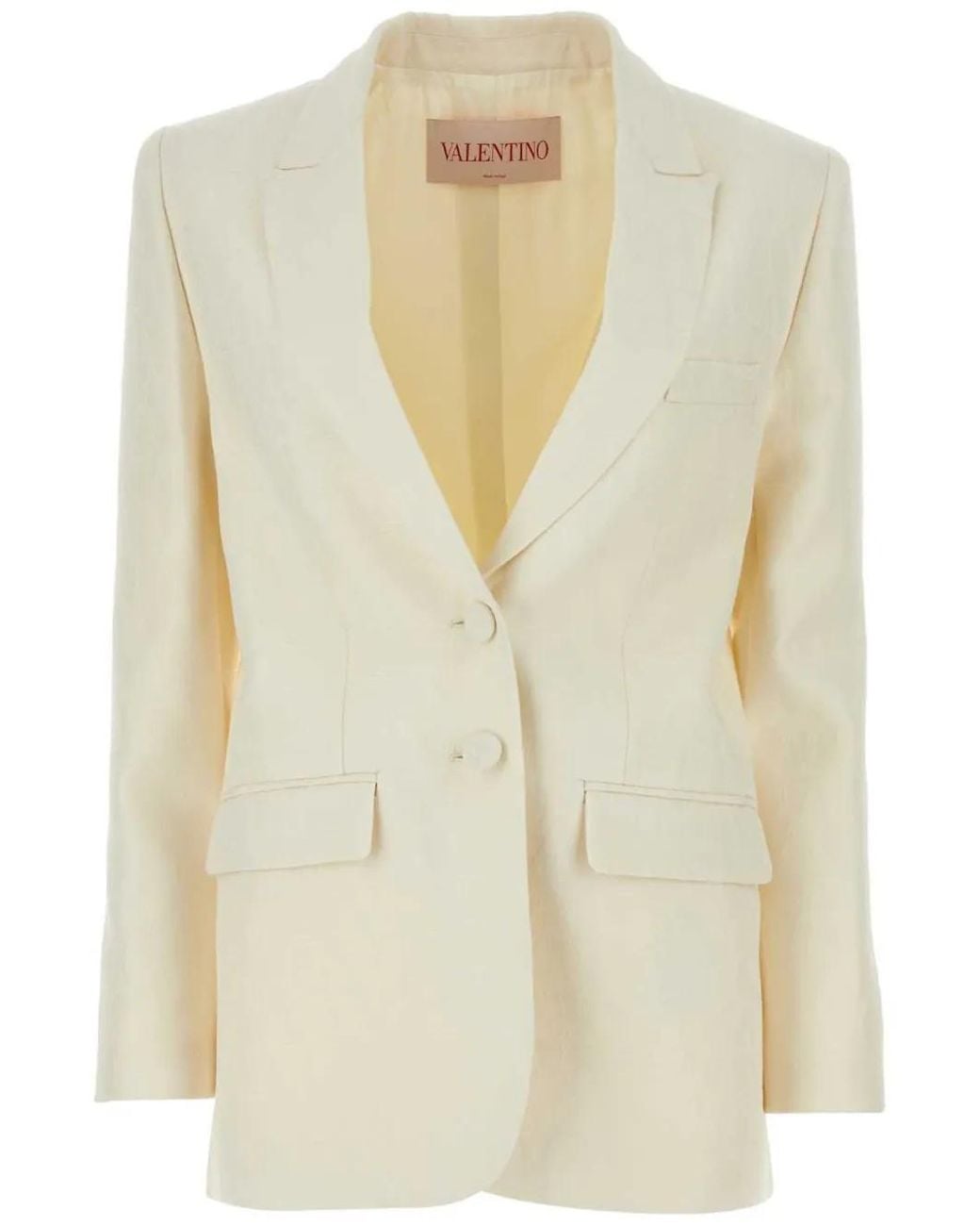 Valentino Garavani Natural Toile Iconographe Single-Breasted Blazer