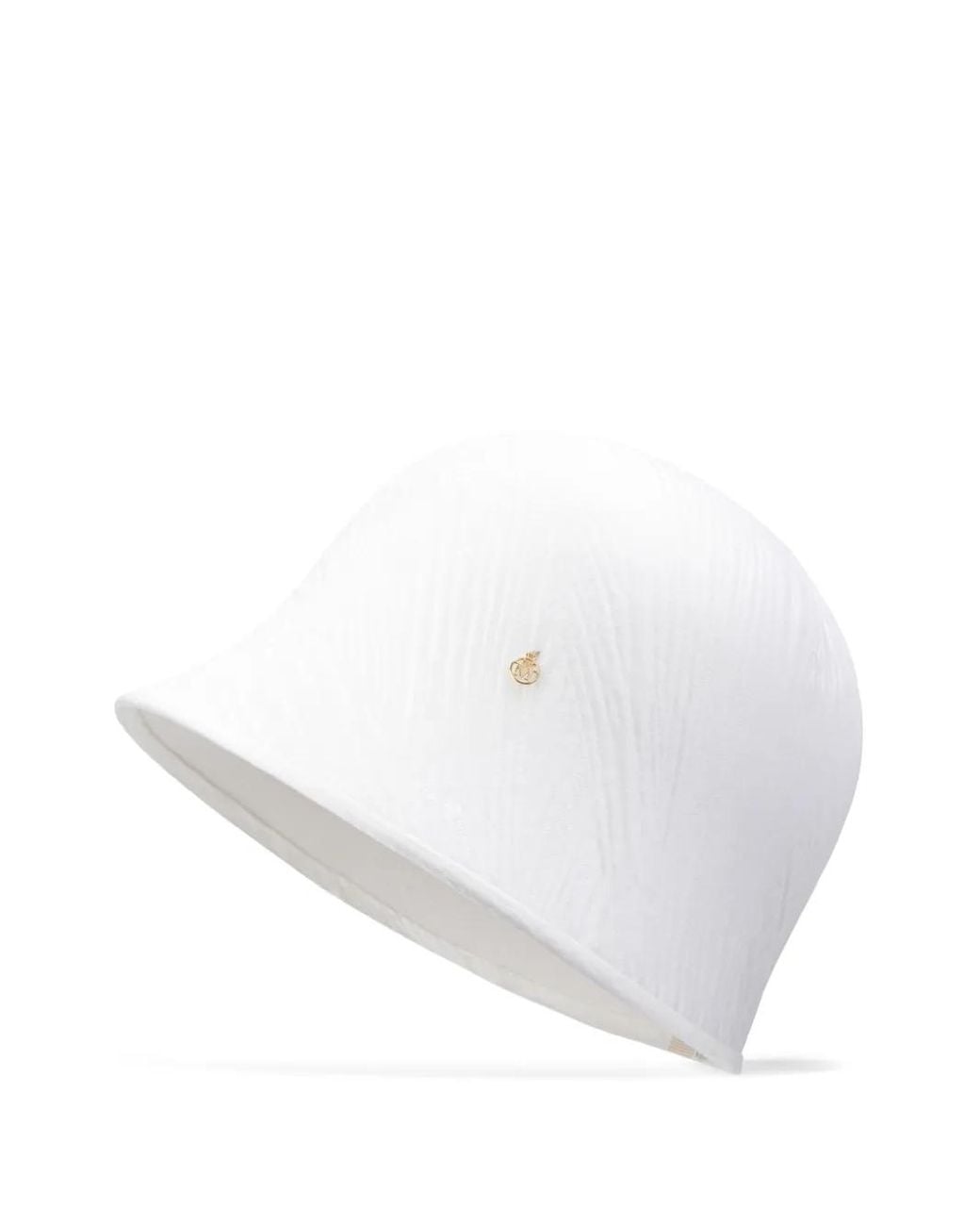 Maison Michel White Logo-Charm Hat