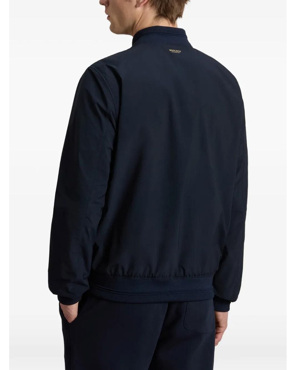 Woolrich Blue Wesley Bomber Jacket for men