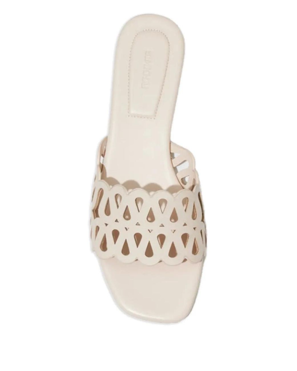 Jonathan Simkhai White Scalloped Sandals