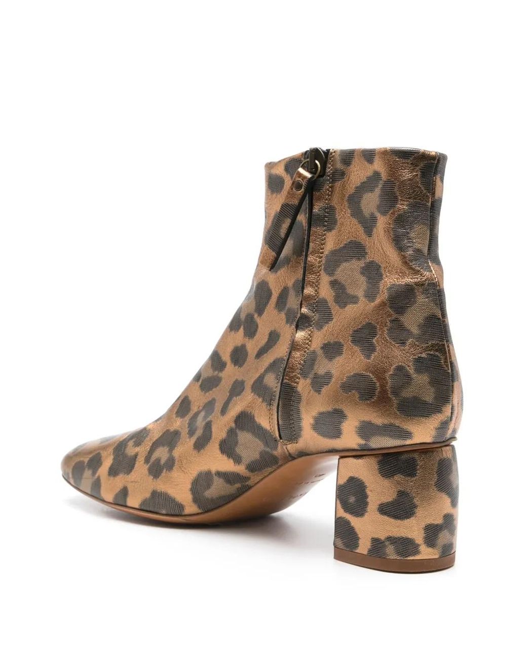 Forte_forte Brown Leopard-Print Ankle Boots