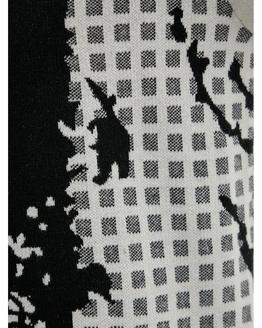 Desigual Black Graphic-Print Jacquard T-Shirt for men