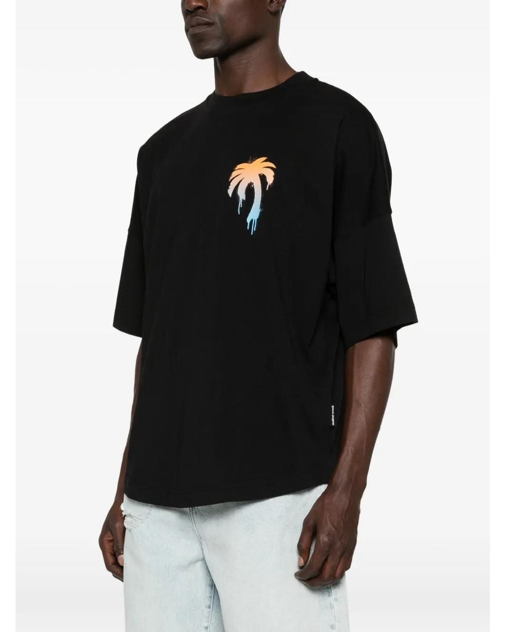 Palm Angels Black I Love Pa Over T-Shirt for men