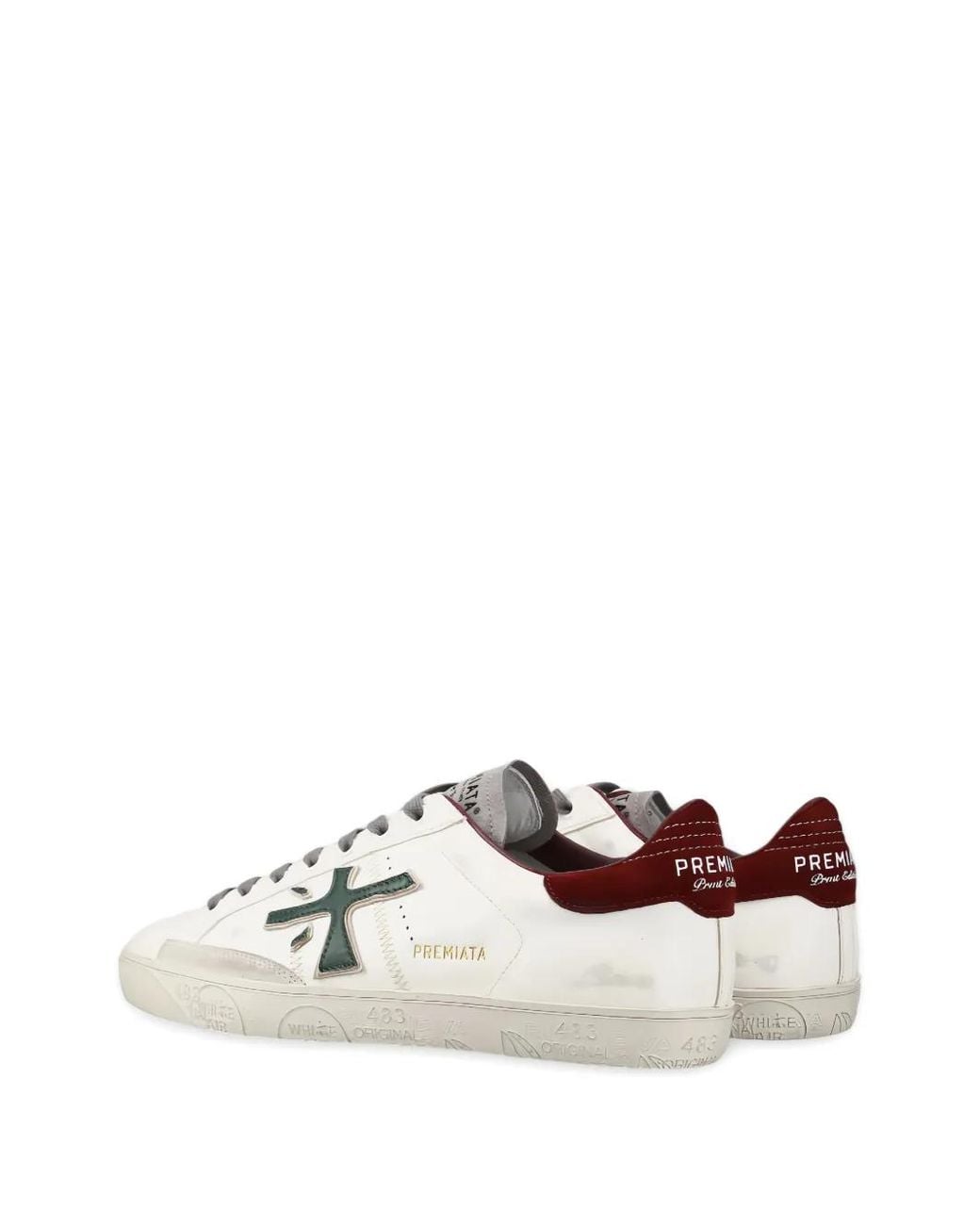 Premiata White Logo Steven Sneakers for men