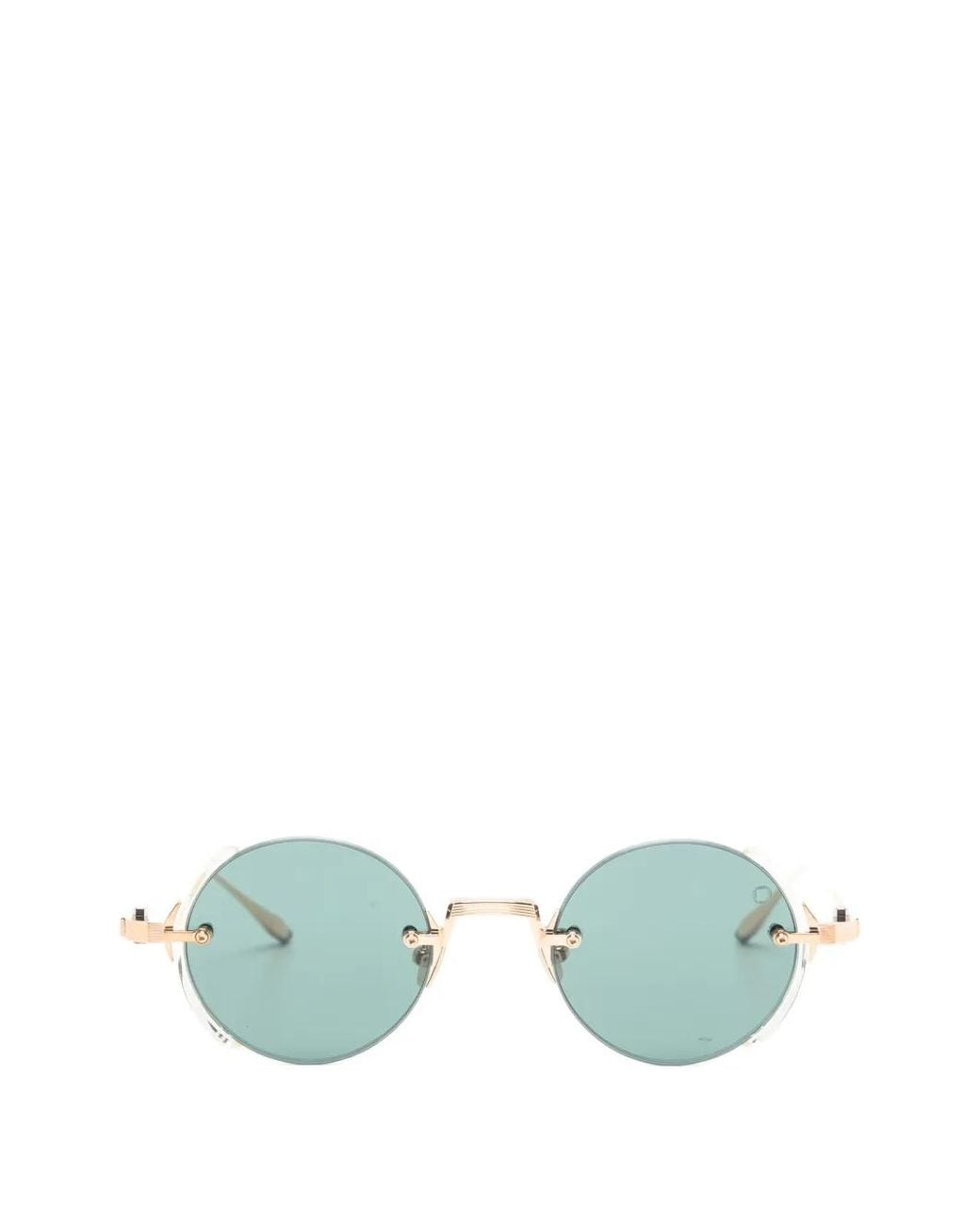 Akoni Green Round-Frame Sunglasses