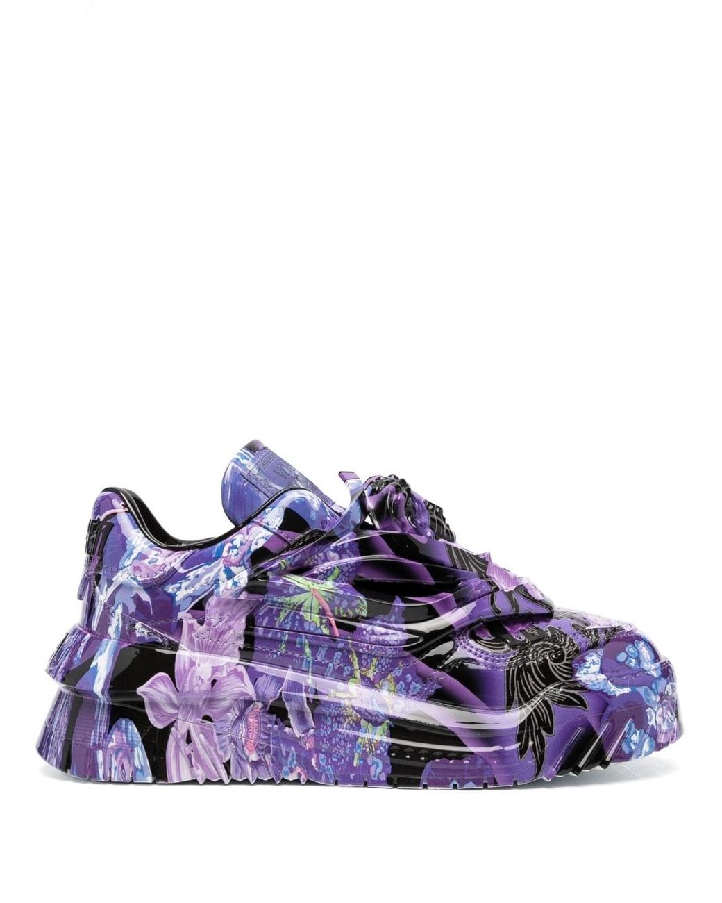 Versace Odissea Orchid Barocco-print Sneakers in Purple | Lyst