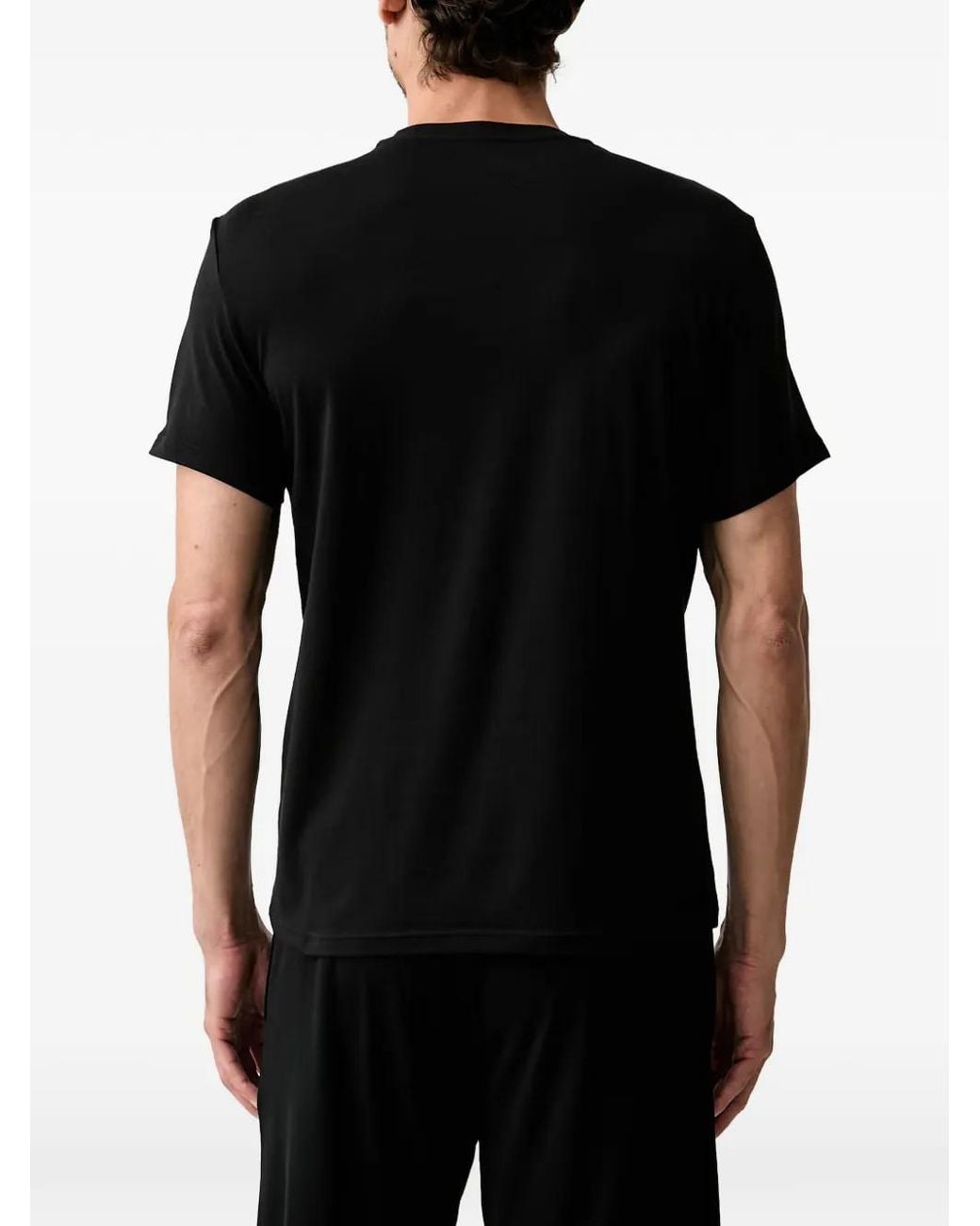Emporio Armani Gray Logo-Embroidered T-Shirts (Set Of Two) for men
