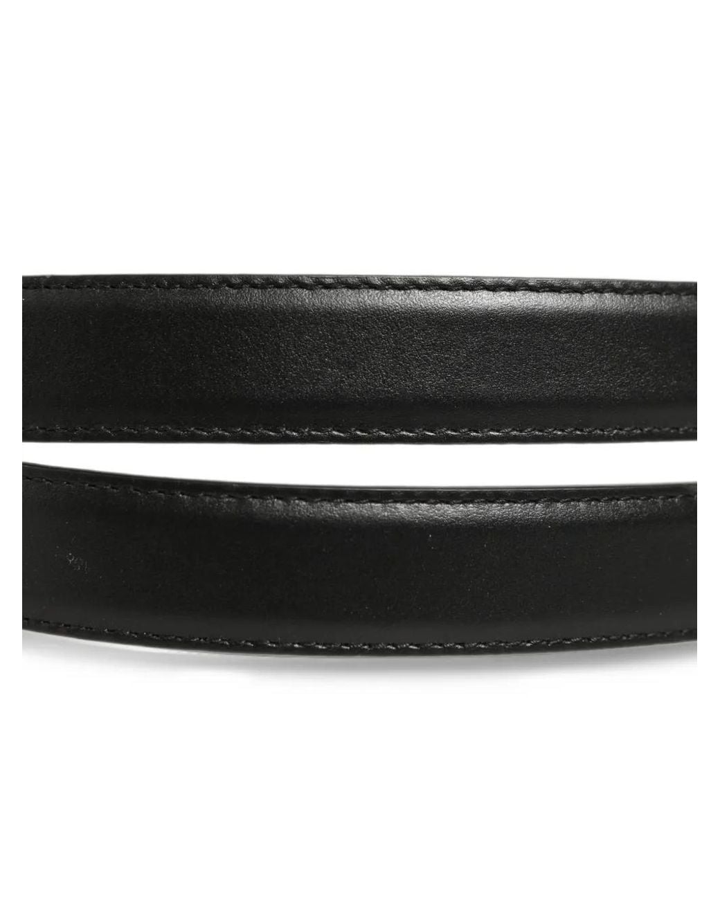 Dolce & Gabbana Black Leather Double-Wrap Belt