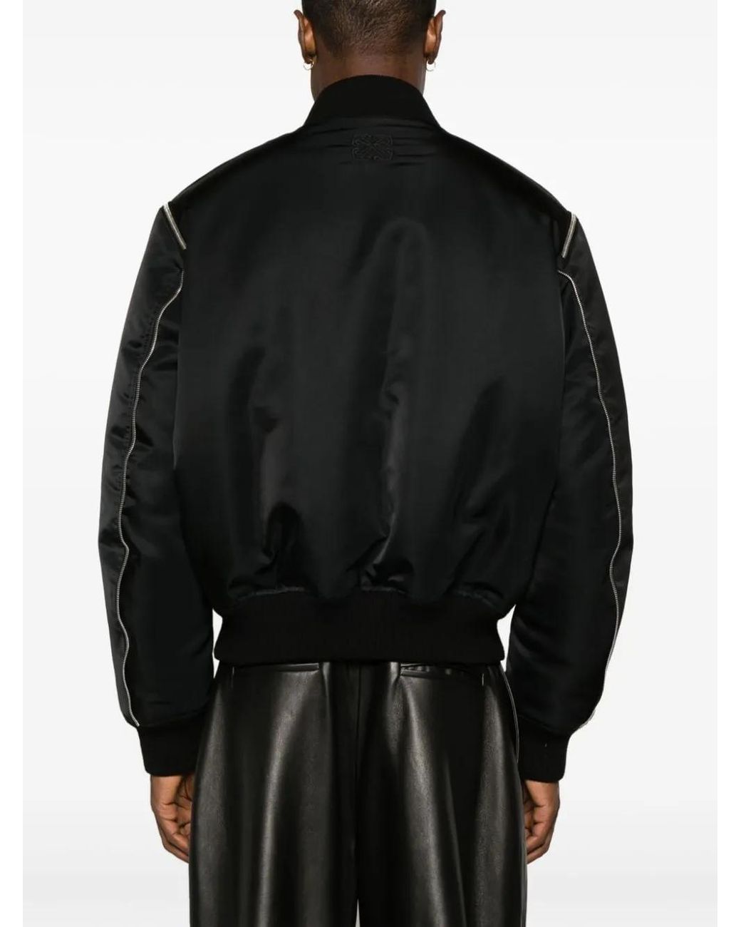 Off-White c/o Virgil Abloh Black Nylon Padded Bomber Jacket for men