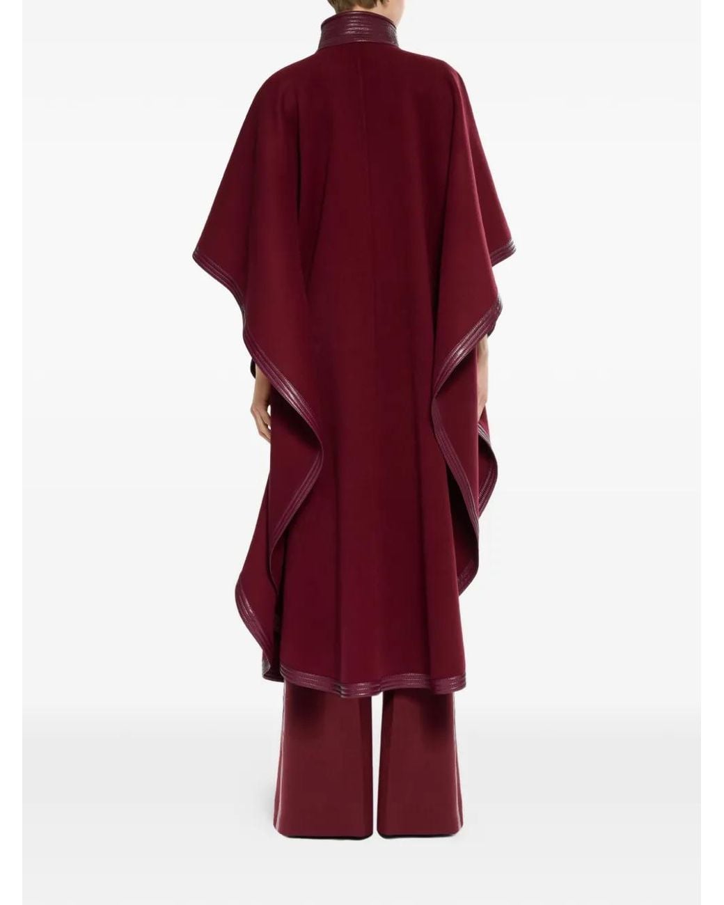 Elie Saab Red High-Neck Cape