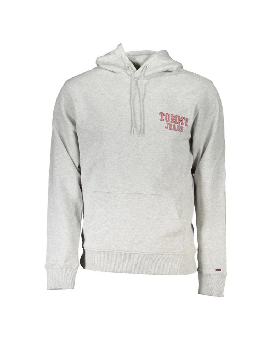 Tommy Hilfiger Gray Logo-Print Drawstring Hoodie for men