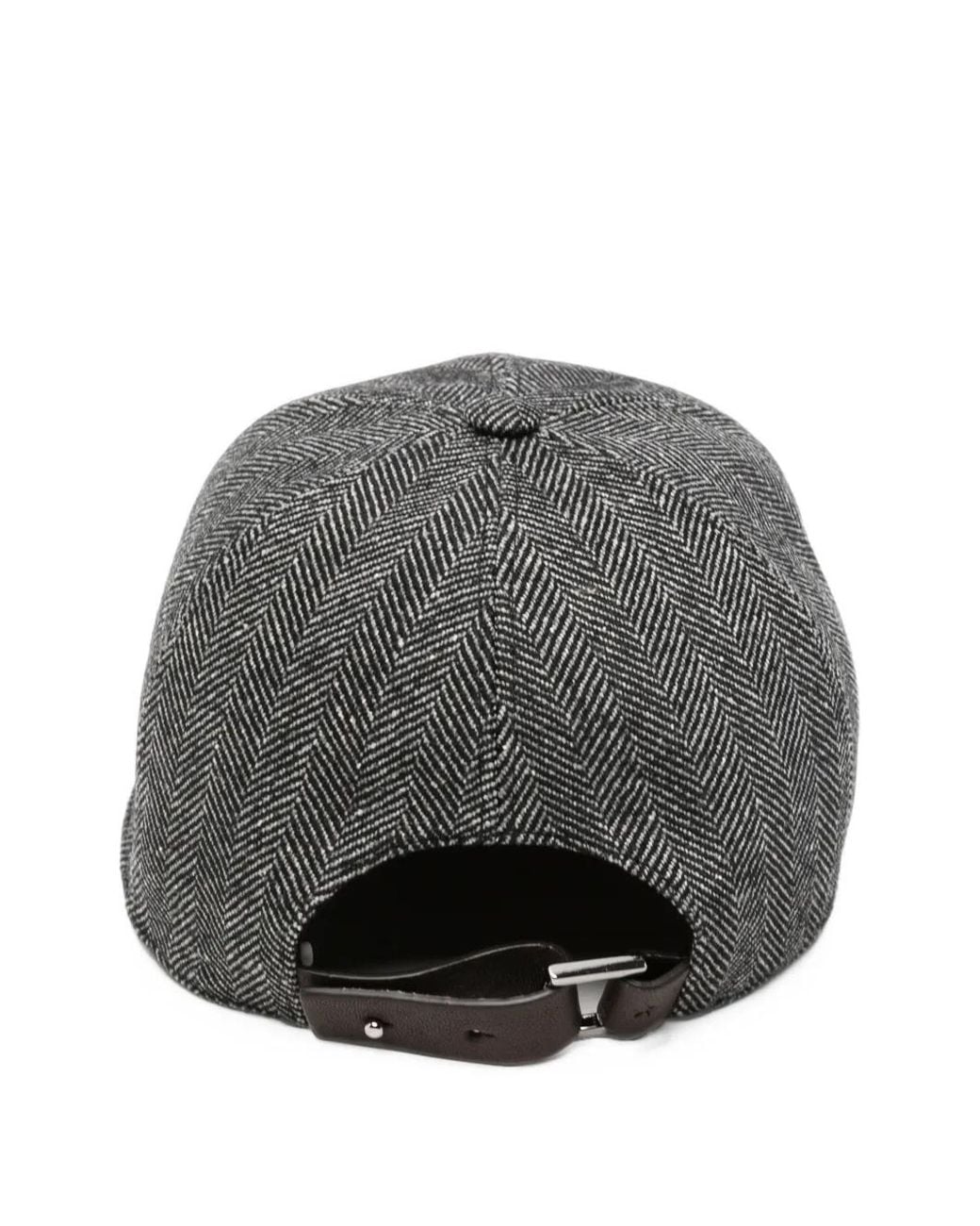 Lorena Antoniazzi Gray Herringbone-Pattern Baseball Cap