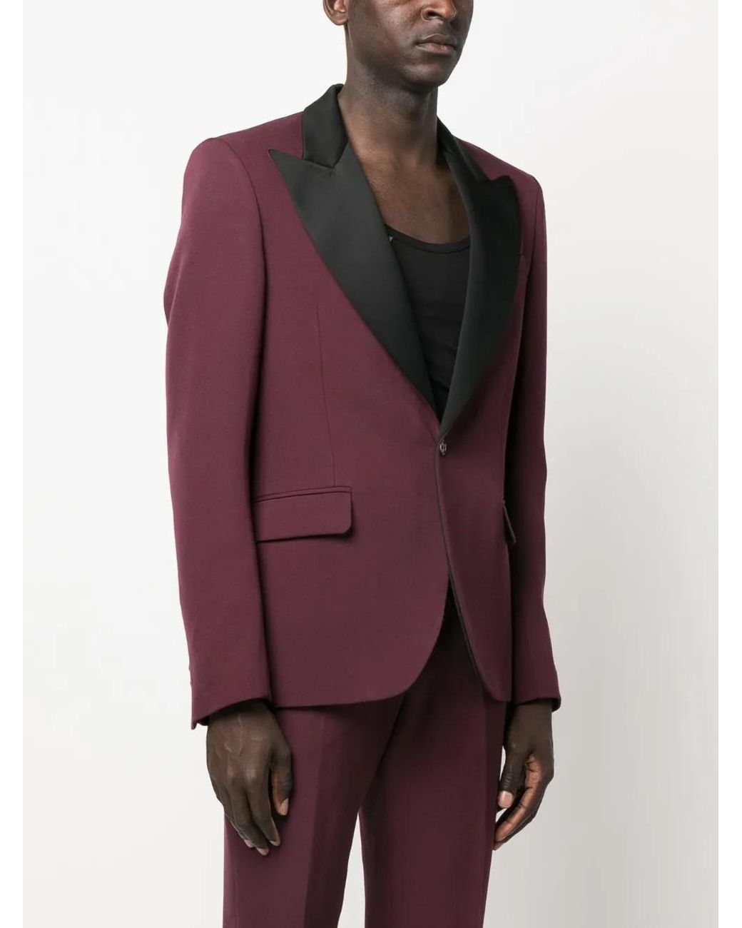 Moschino Red Single-Breasted Blazer for men