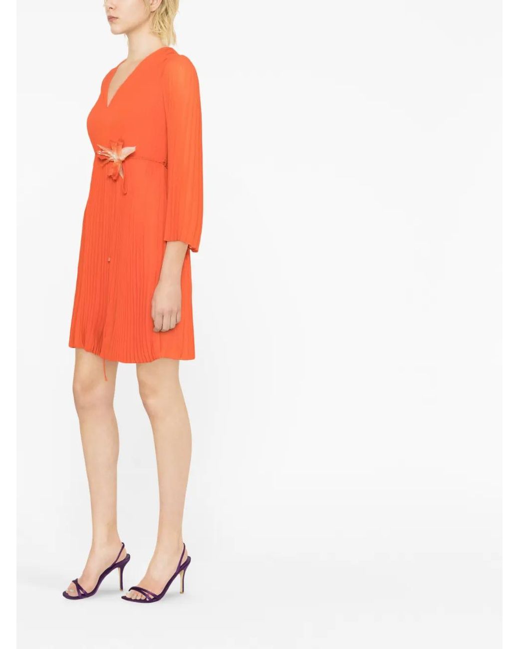 Zimmermann Red Sunray Pleated Minidress