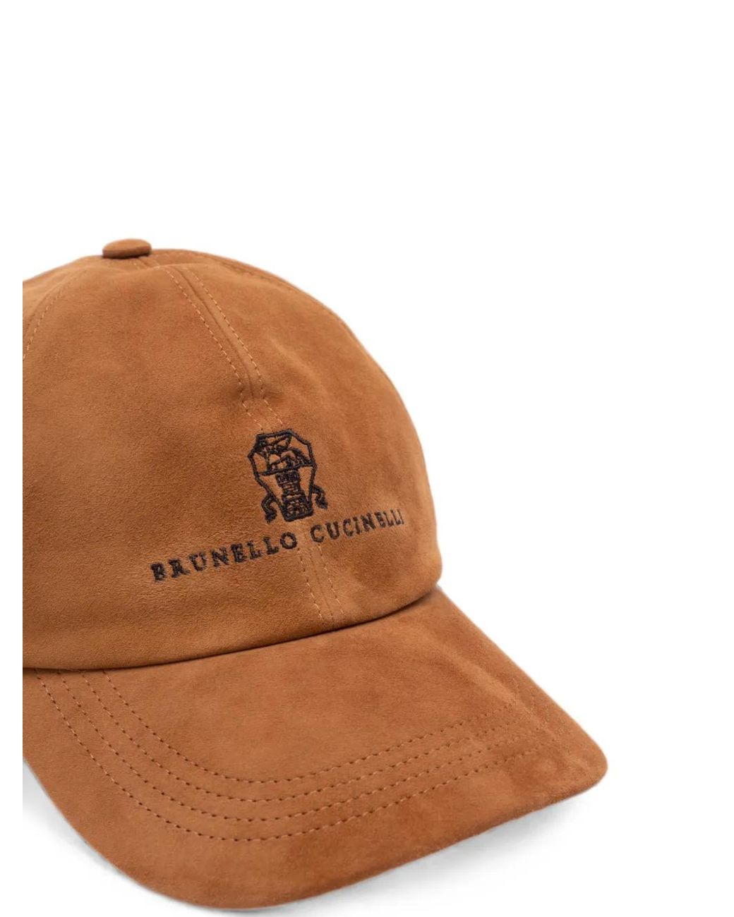 Brunello Cucinelli Brown Casquette À Logo Brodé for men
