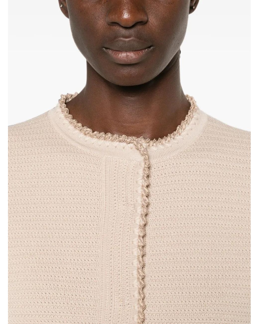 Fabiana Filippi Natural Textured Cardigan