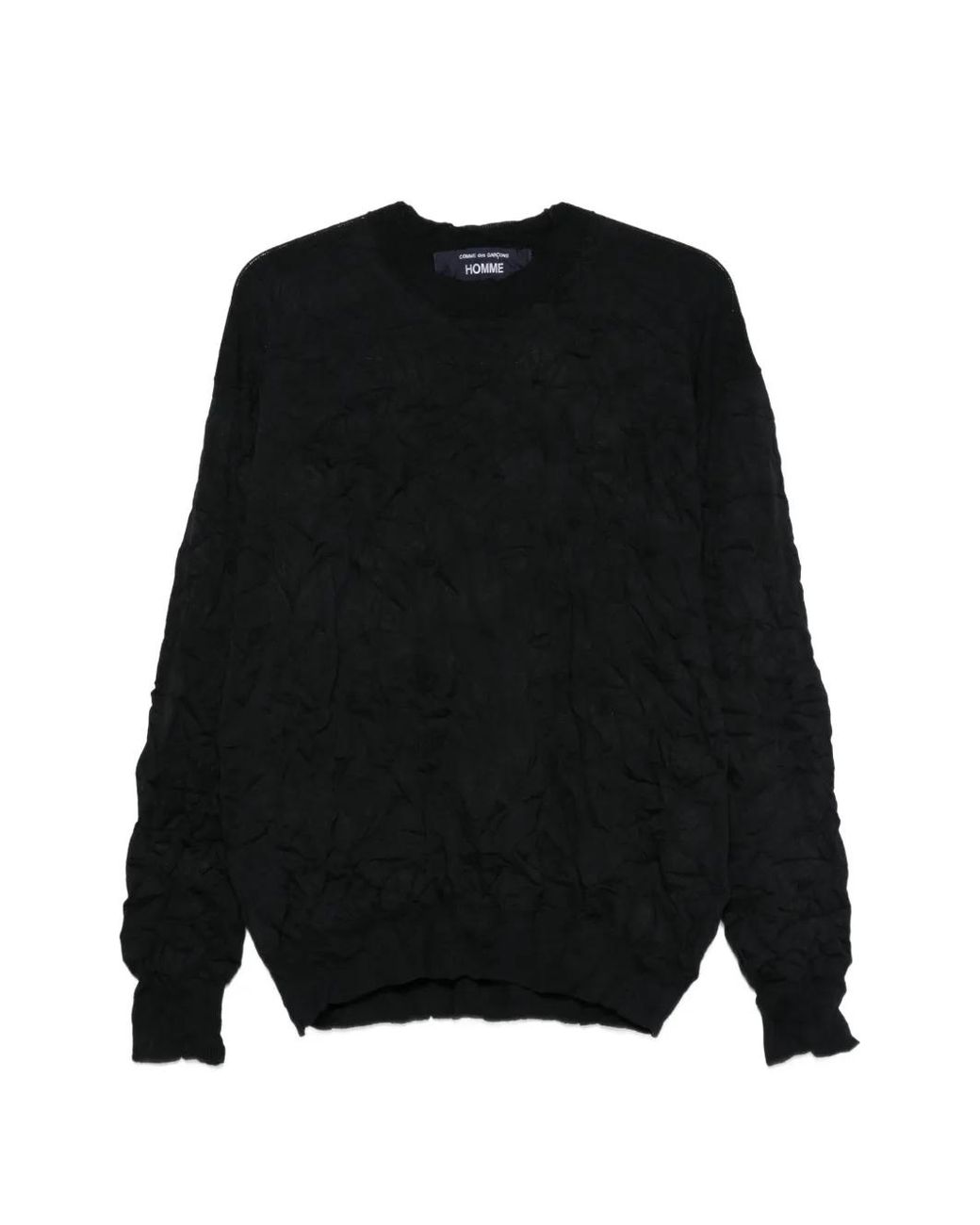 Comme des Garçons Black Crinkled-Effect Sweater for men
