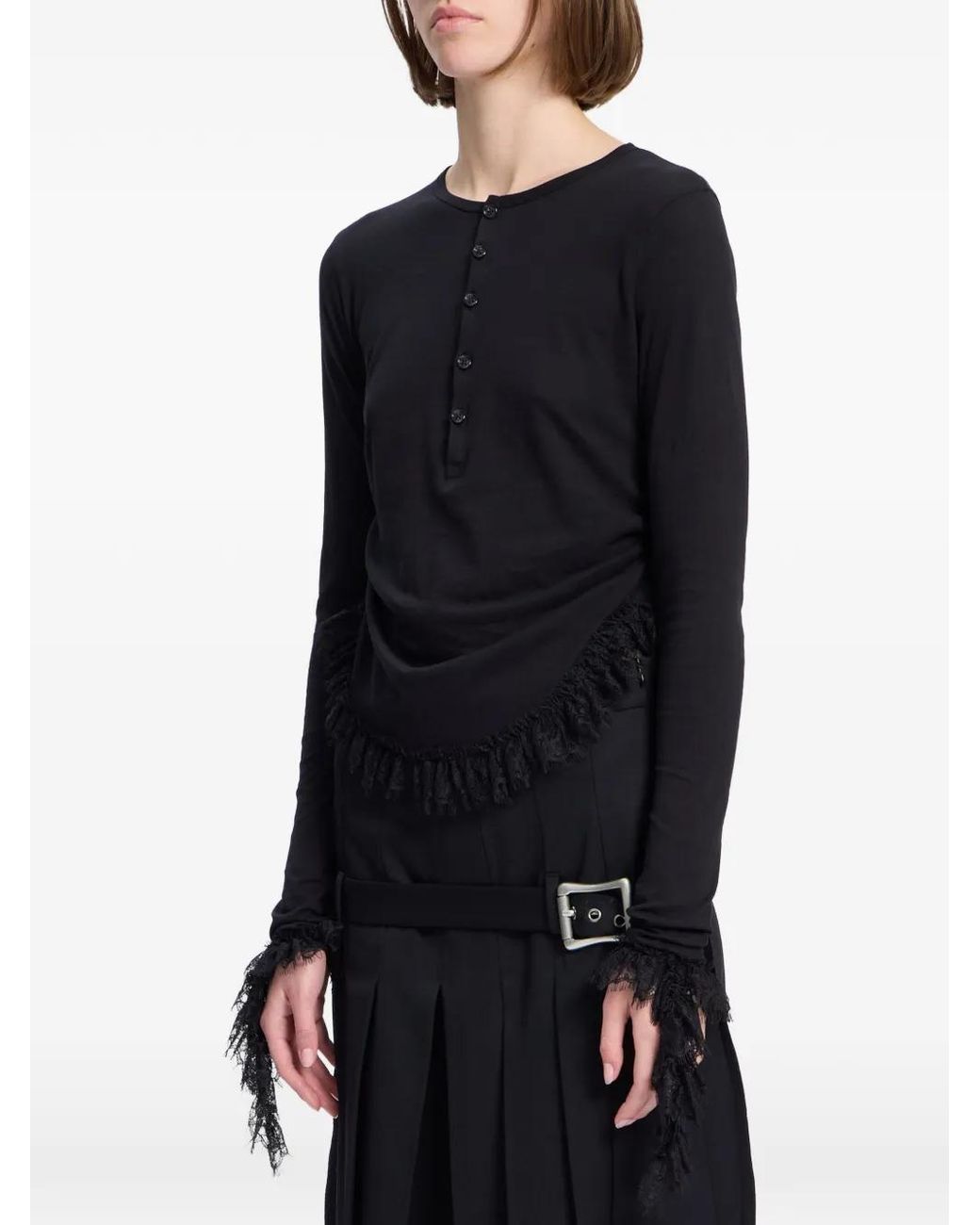 Ann Demeulemeester Black Mare Serafino T-Shirt