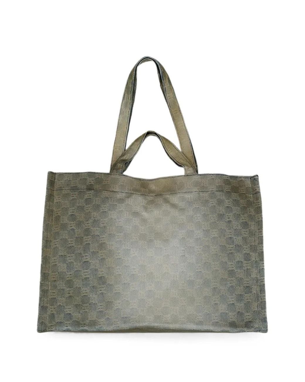 M I S B H V Gray Jacquard Monogram Tote Bag