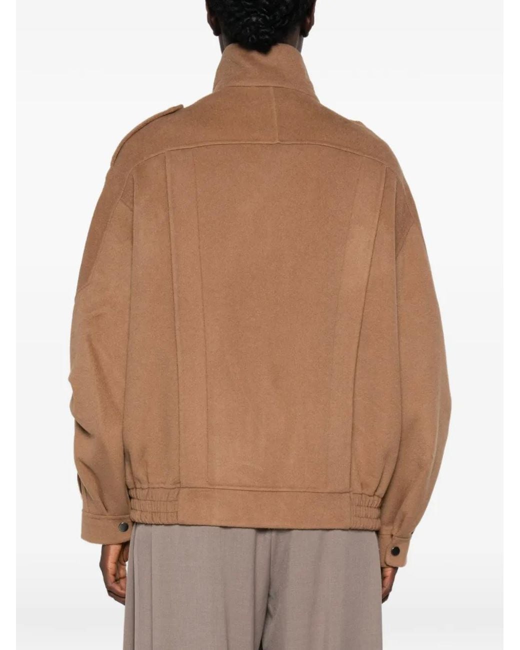 SOLOTRE Brown Belted Asymmetric-Zip Jacket