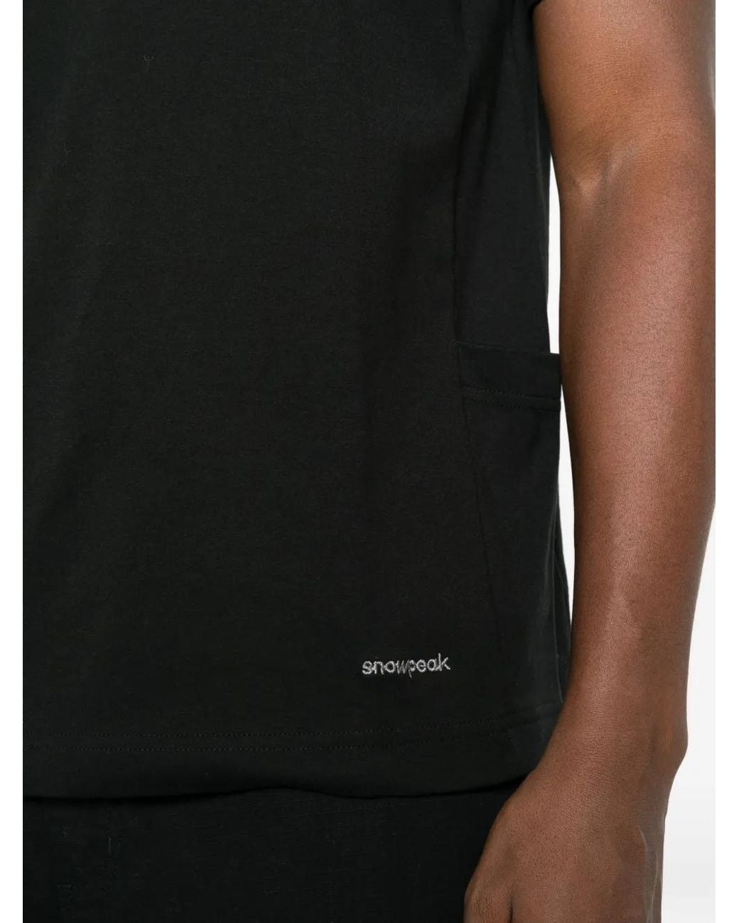 Snow Peak Black Logo-Print Short-Sleeve T-Shirt