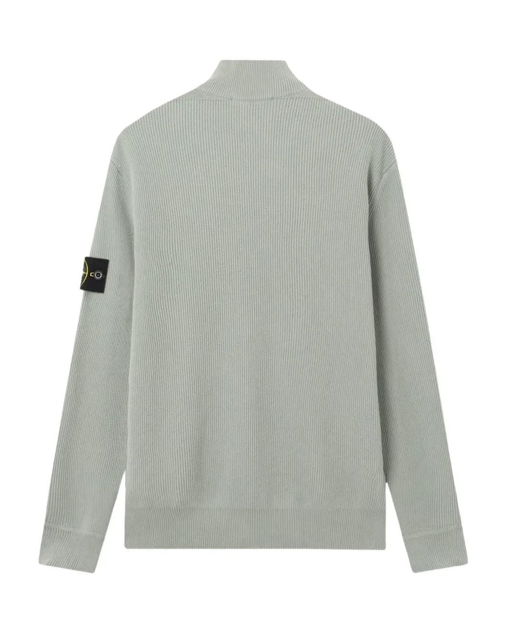 Stone Island Gray Zip-Up Cardigan for men