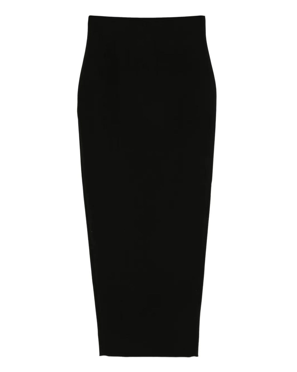 Rick Owens Black High-Waisted Maxi Skirt
