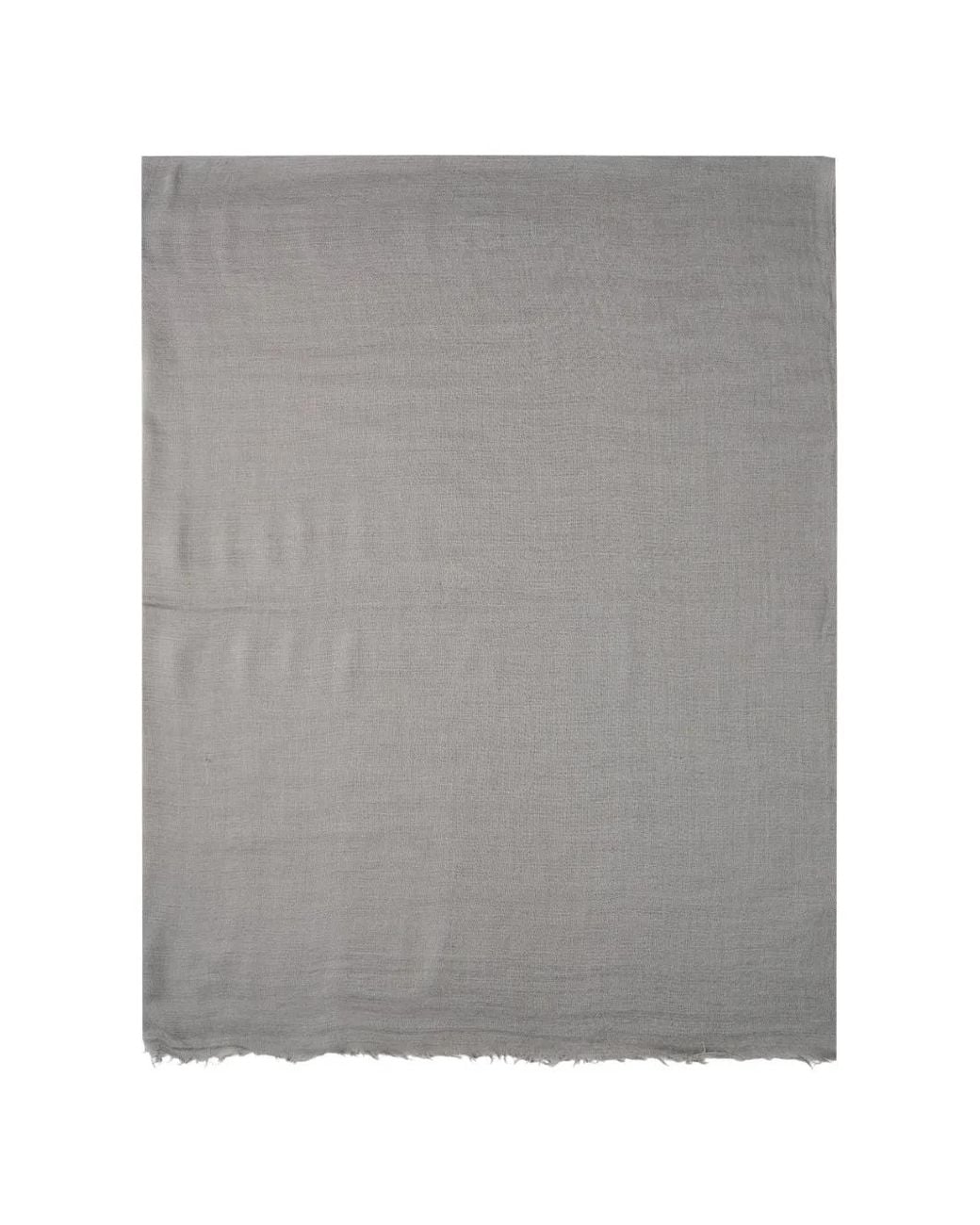 Rick Owens Gray Frayed-Edge Scarf for men