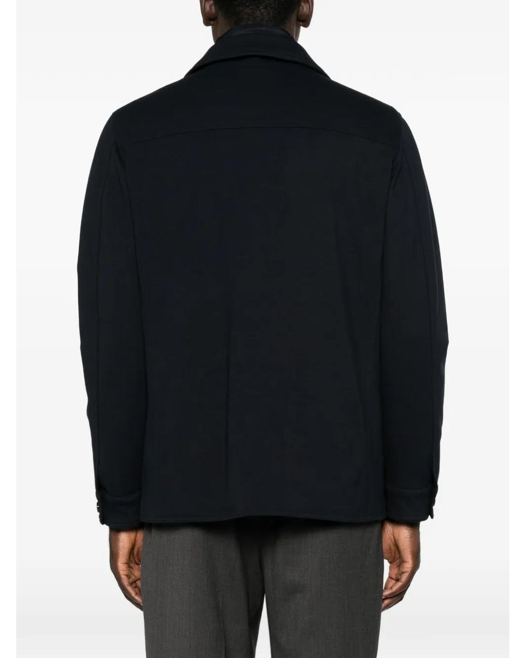 Moorer Black Torquato Button-Up Jacket for men