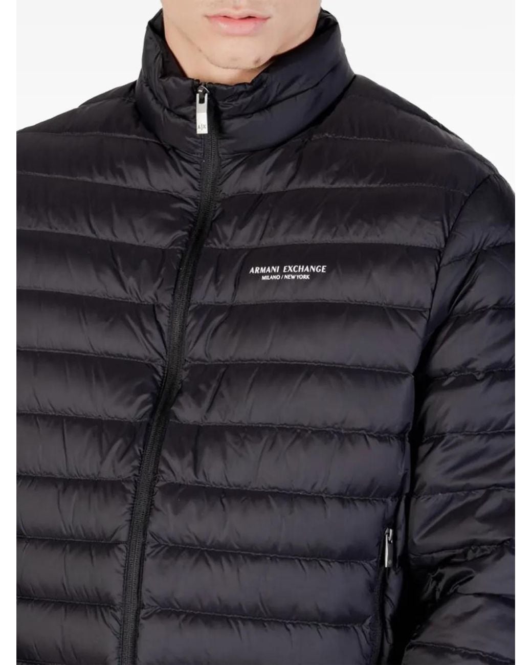 ARMANI EXCHANGE Gray Quilted Puffer Jacket for men