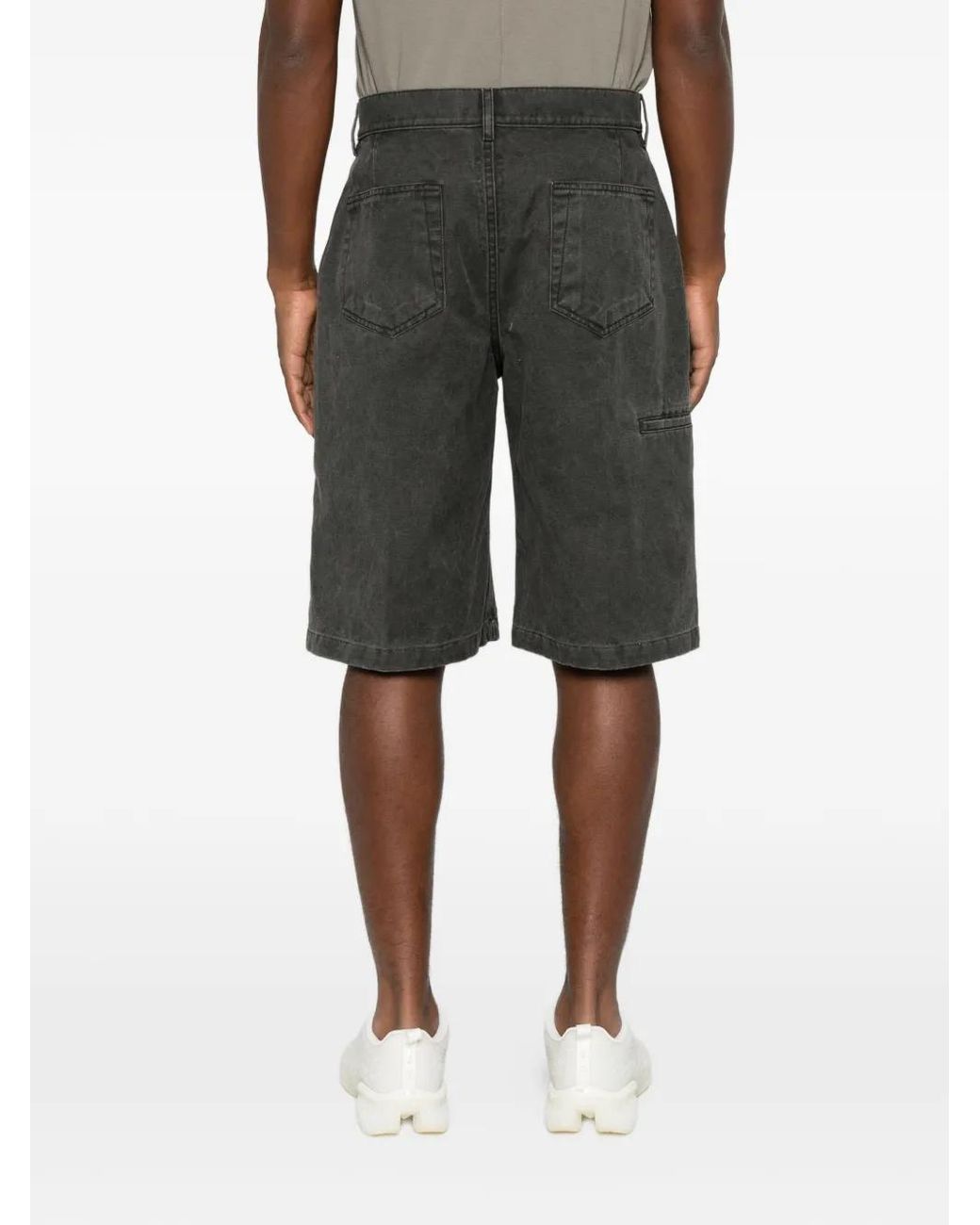 Rick Owens Gray Faded-Effect Shorts for men
