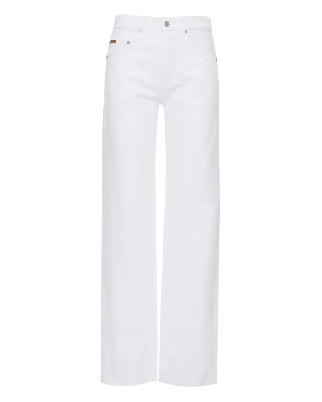 No44 White Cotton Jeans