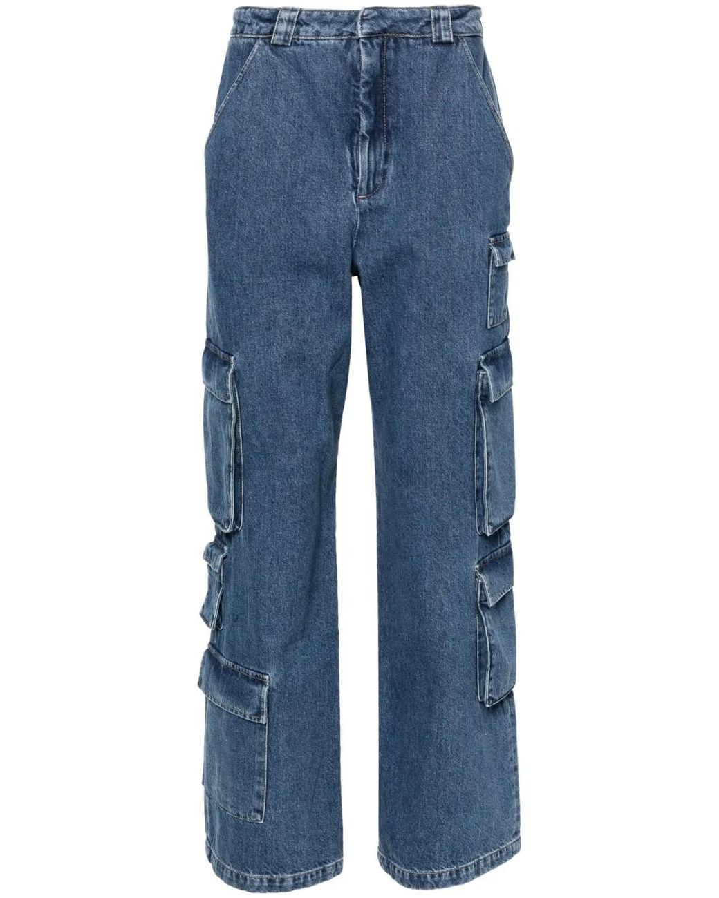 Axel Arigato Blue Roam Wide-Leg Cargo Jeans