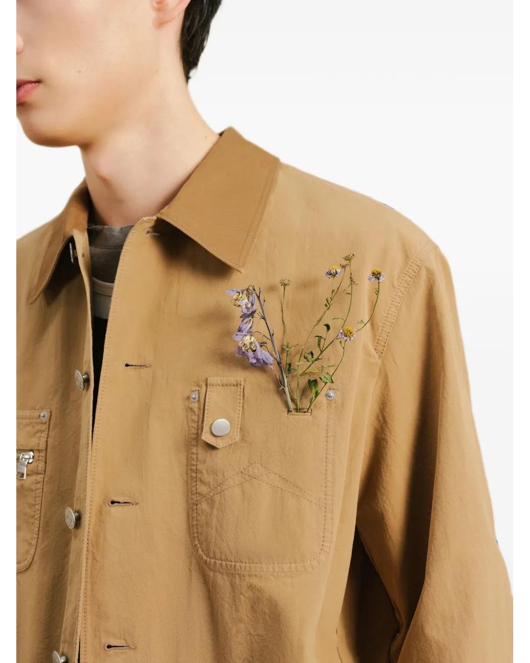 CROQUIS Natural Button-Up Shirt Jacket for men