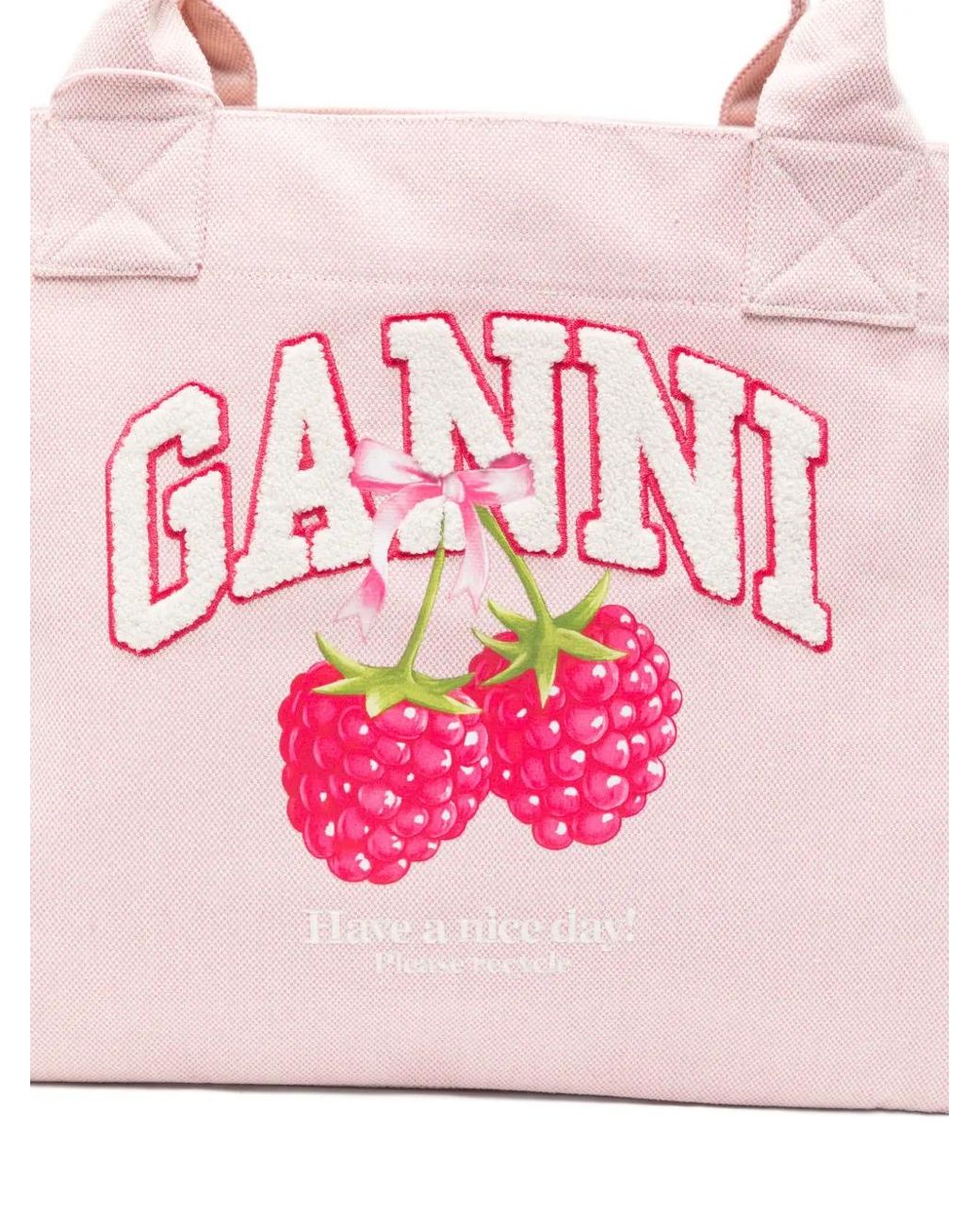 Ganni Pink Medium Tote Bag