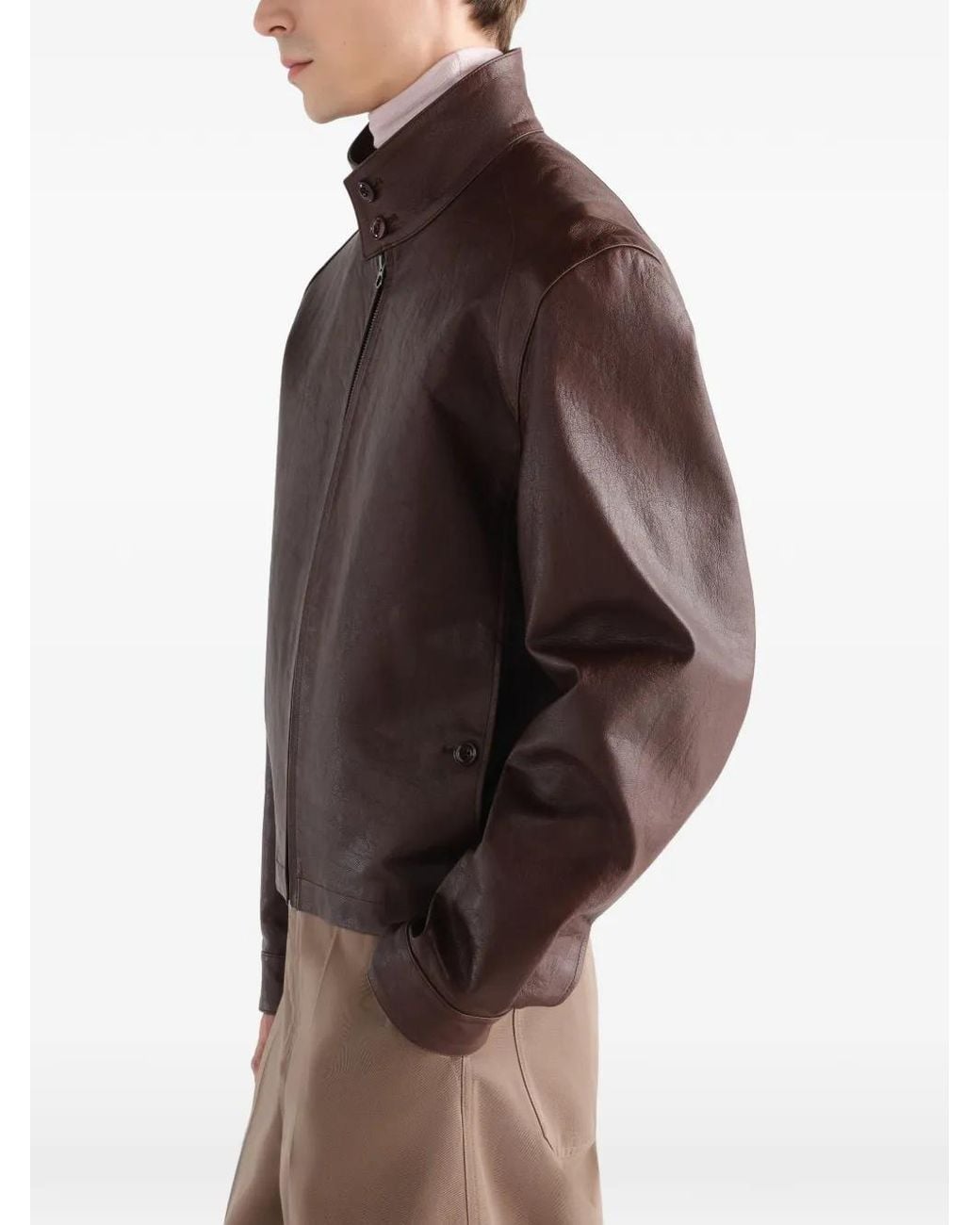 Lemaire Brown Harrington Jacket for men