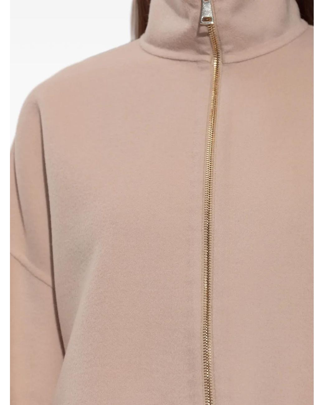 Fabiana Filippi Natural Zip Funnel-Neck Jacket