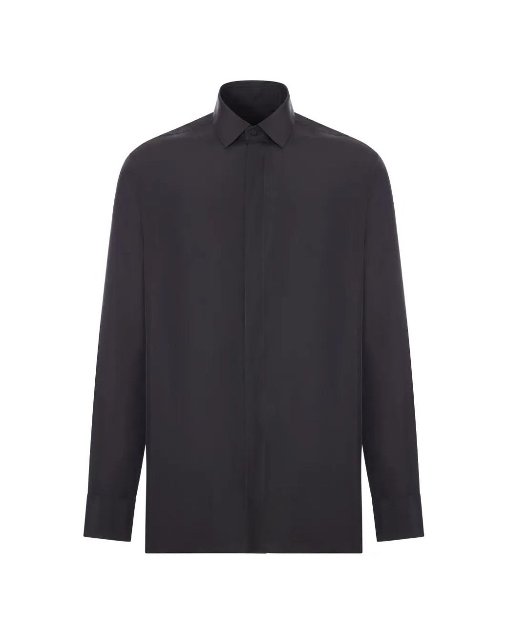 Tom Ford Blue Habotei Concealed-Placket Silk Shirt for men