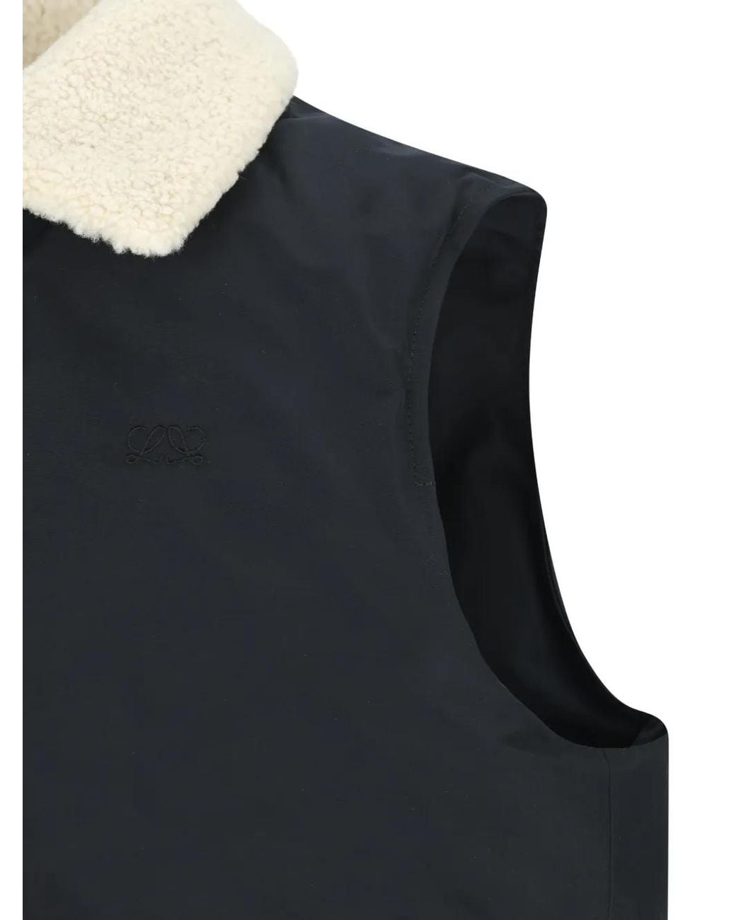 Chaleco Sin Mangas De Algodón Técnico Loewe de color Black