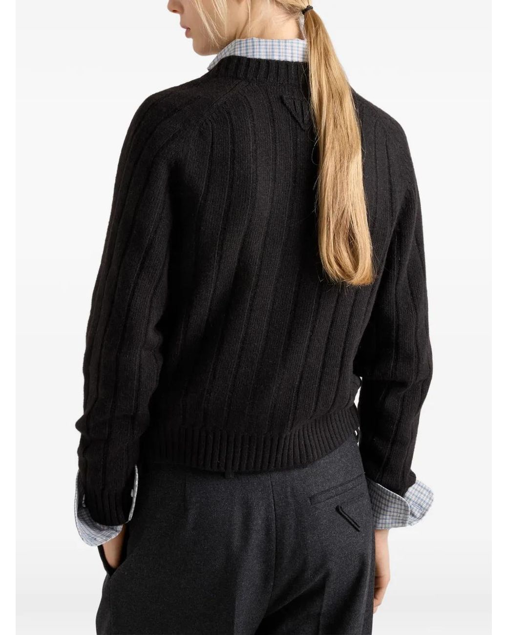 Prada Black Re-Cashmere Cardigan