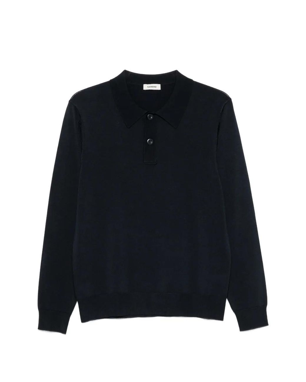Sandro Blue Long-Sleeve Polo Shirt for men