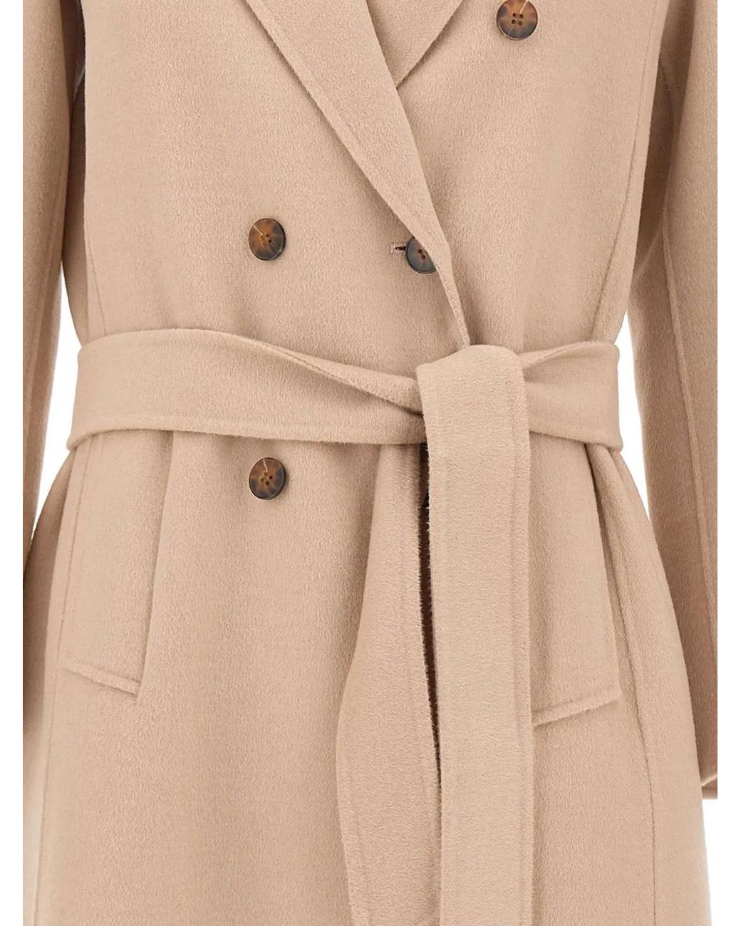 Marella Natural Laghi Double-Breasted Coat