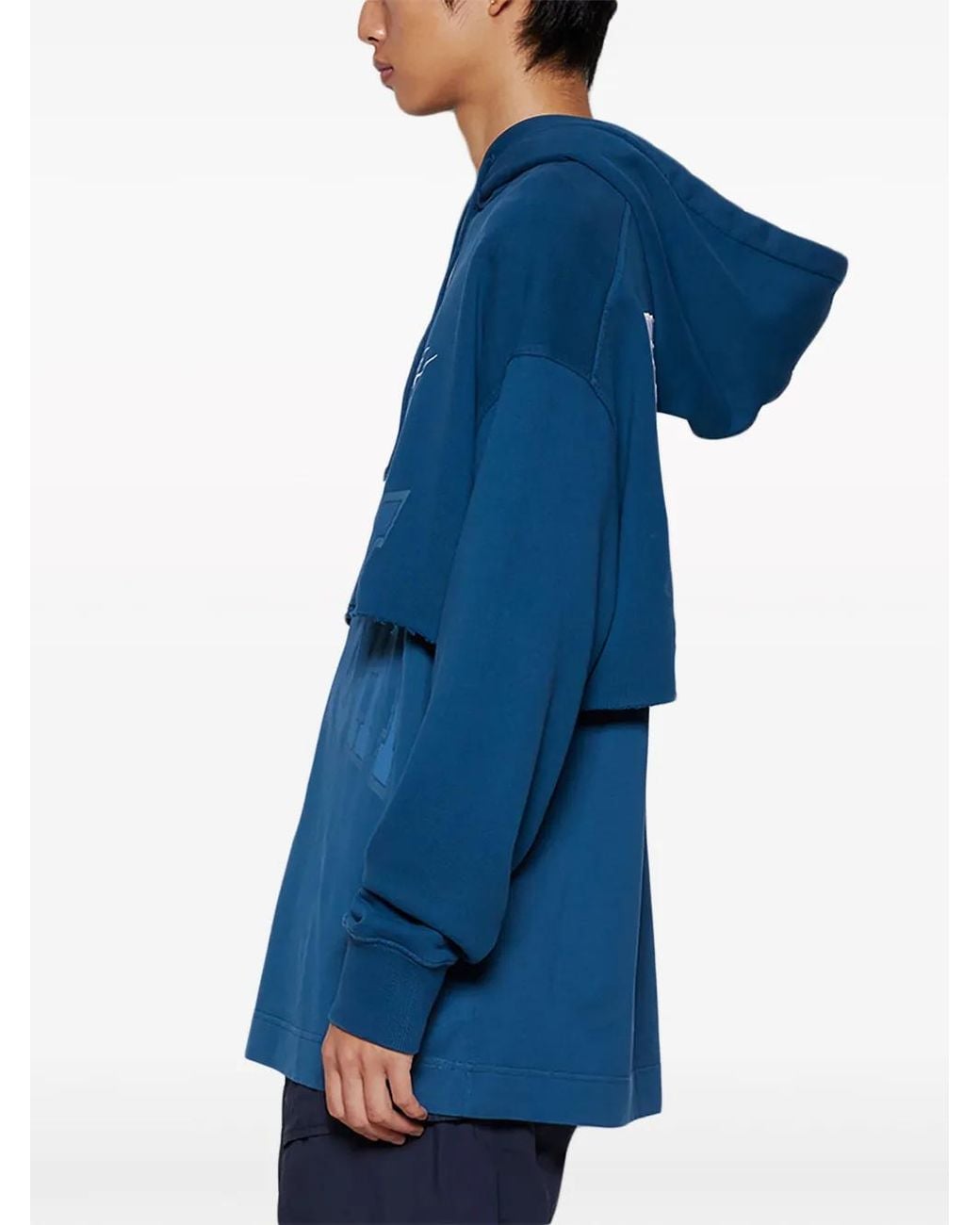 Sudadera Con Capucha Y Logo Estampado Givenchy de hombre de color Blue