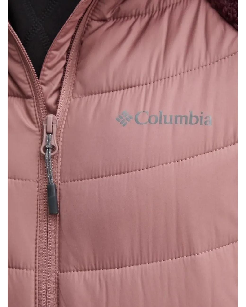 Columbia Pink Quilted Fleece Jacket