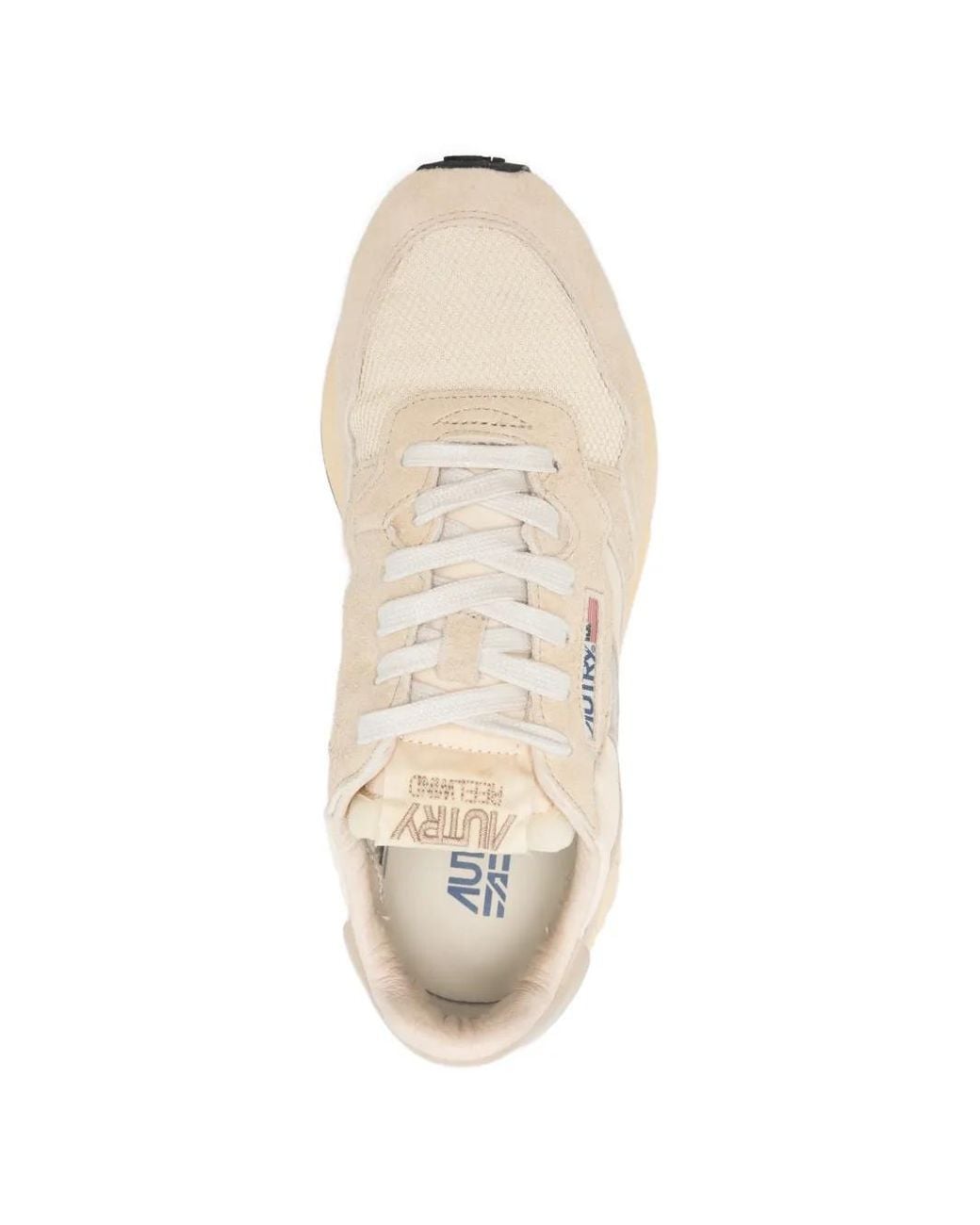 Autry White Reelwind Suede Panelled Sneakers