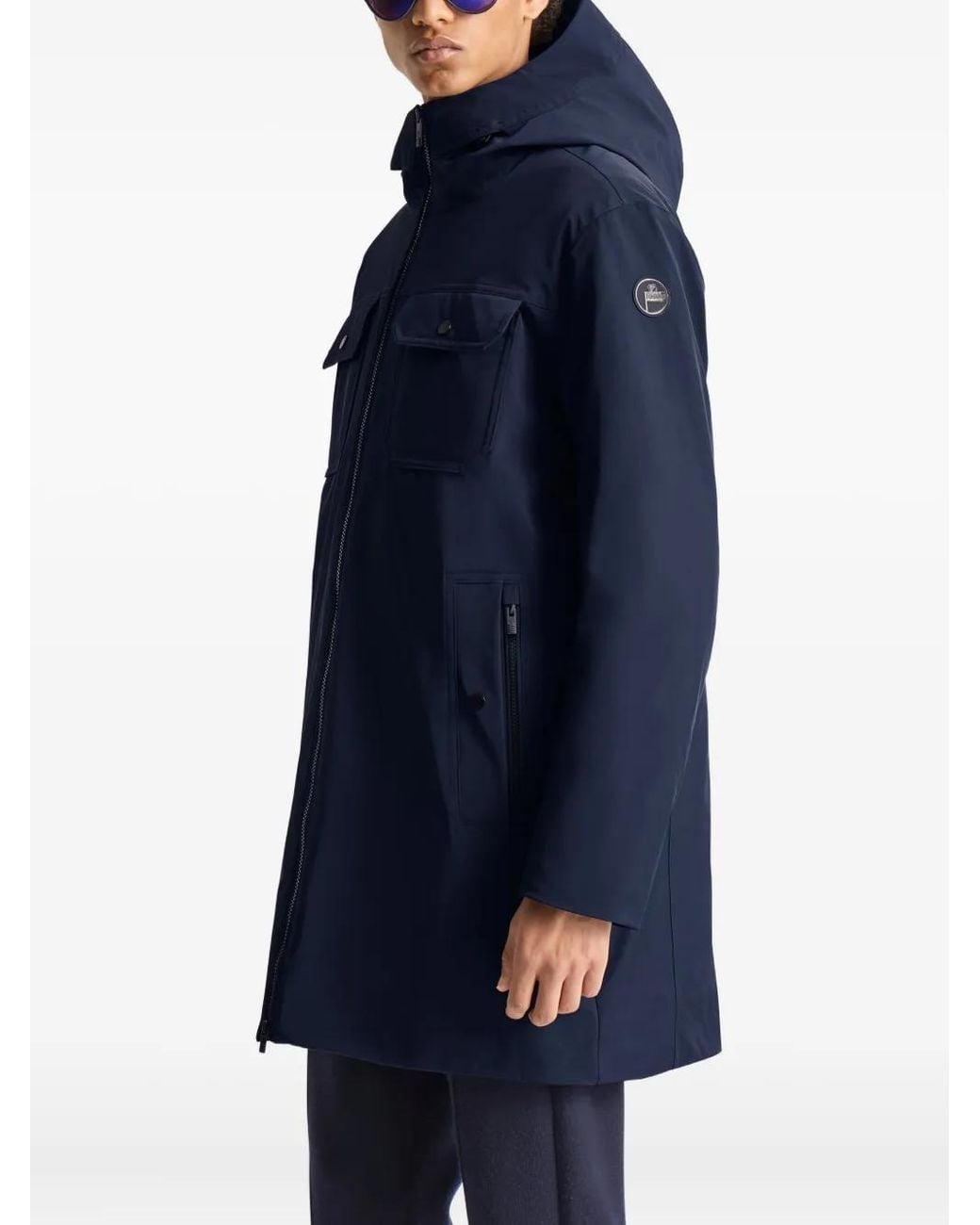 Fusalp Blue Hooded Zip-Fastening Parka for men
