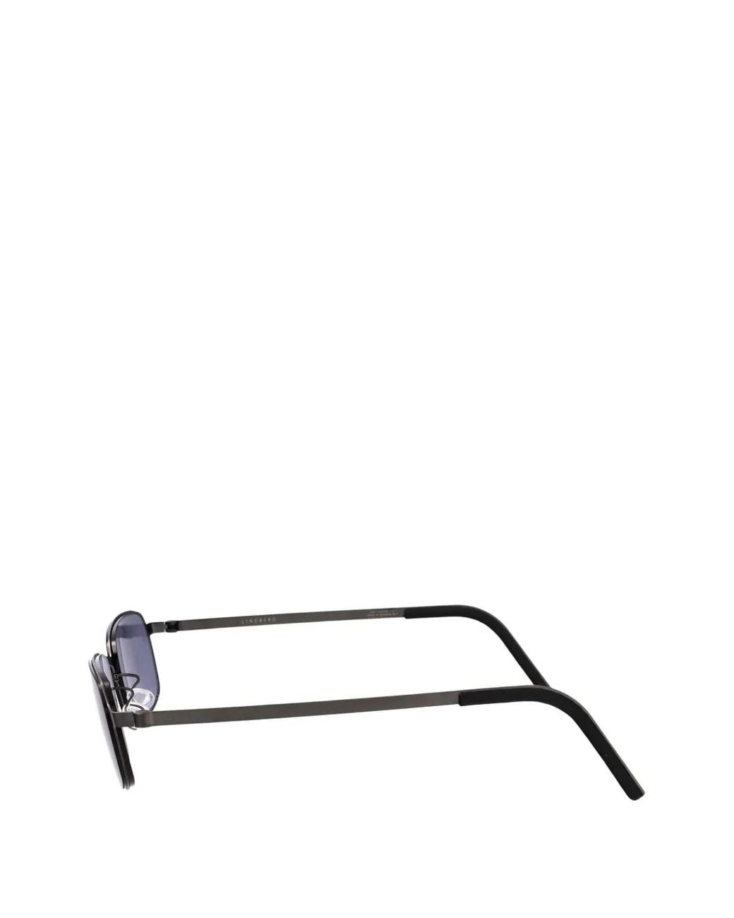 Lindberg White Titanium Rectangle-Frame Sunglasses for men